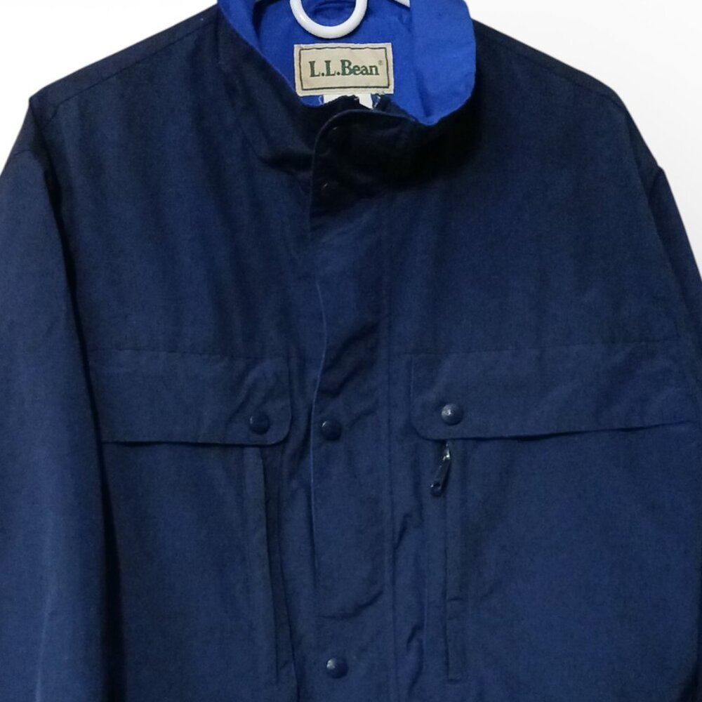 Vintage L.L. Bean Mainebound Field Parka Jacket Navy Blue Women's Large XL - Picture 3 of 13